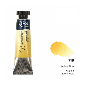 watercolour paint tubes 10ml, professional rosa gallery, clear & vibrant colors yellow ochre